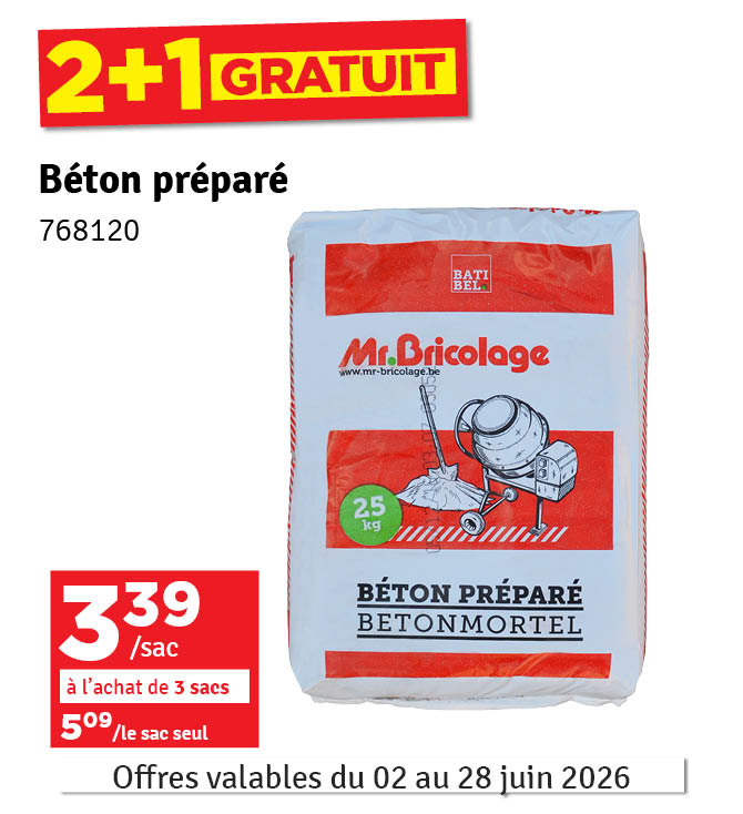 Béton préparé 25 kg MR.BRICOLAGE